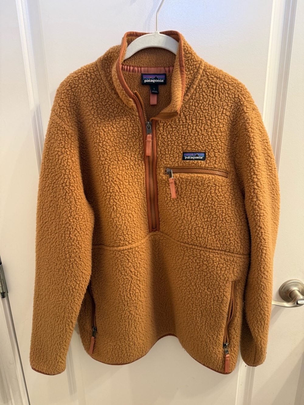 Patagonia Sherpa Fleece Pullover - Rust/Orange